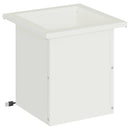 Plantekasse med LED Hvid 30 x 30 x 30 cm Stål