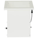 Plantekasse med LED Hvid 30 x 30 x 30 cm Stål