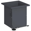 Plantekasse med LED Antracit 30 x 30 x 30 cm Stål
