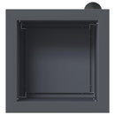 Plantekasse med LED 2 stk. Antracit 30 x 30 x 30 cm Stål