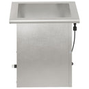 Plantekasse med LED 2 stk. Sølv 30 x 30 x 30 cm Rustfrit stål