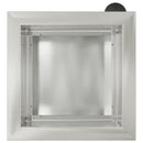 Plantekasse med LED 2 stk. Sølv 30 x 30 x 30 cm Rustfrit stål