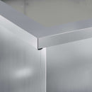 Plantekasse med LED Sølv 30 x 30 x 30 cm Galvaniseret stål