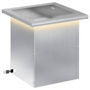 Plantekasse med LED Sølv 30 x 30 x 30 cm Galvaniseret stål