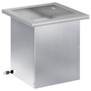 Plantekasse med LED Sølv 30 x 30 x 30 cm Galvaniseret stål