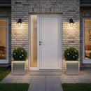 Plantekasse med LED 2 stk. Sølv 30 x 30 x 30 cm