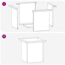 Plantekasse med LED 2 stk. Rusten 30 x 30 x 30 cm Cortenstål