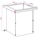 Plantekasse med LED 2 stk. Rusten 30 x 30 x 30 cm Cortenstål