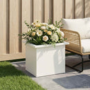 Plantekasse med LED Hvid 30 × 40 × 30 cm Stål