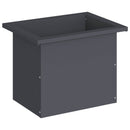Plantekasse med LED Antracit 30 × 40 × 30 cm Stål