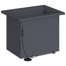 Plantekasse med LED Antracit 30 × 40 × 30 cm Stål