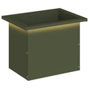 Plantekasse med LED Olivengrøn 30 × 40 × 30 cm Stål