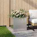 Plantekasse med LED Sølv 30 × 40 × 30 cm Rustfrit stål