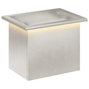 Plantekasse med LED Sølv 30 × 40 × 30 cm Rustfrit stål