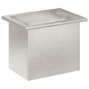 Plantekasse med LED Sølv 30 × 40 × 30 cm Rustfrit stål