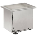 Plantekasse med LED Sølv 30 × 40 × 30 cm Rustfrit stål