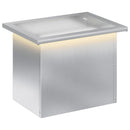 Plantekasse med LED Sølv 30 × 40 × 30 cm Galvaniseret stål