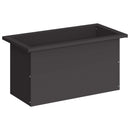 Plantekasse med LED Sort 30 x 60 x 30 cm Stål