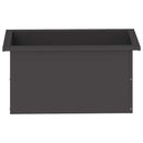 Plantekasse med LED Sort 30 x 60 x 30 cm Stål