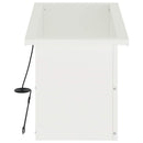 Plantekasse med LED Hvid 30 x 60 x 30 cm Stål