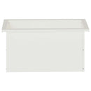 Plantekasse med LED 2 stk. Hvid 30 × 60 × 30 cm Stål