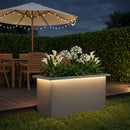 Plantekasse med LED Antracit 30 × 60 × 30 cm Stål