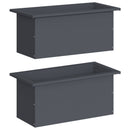 Plantekasse med LED 2 stk. Antracit 30 × 60 × 30 cm Stål