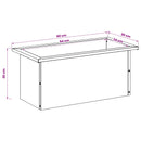 Plantekasse med LED 2 stk. Olivengrøn 30 × 60 × 30 cm Stål