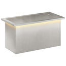 Plantekasse med LED Sølv 30 x 60 x 30 cm Rustfrit stål