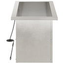 Plantekasse med LED Sølv 30 x 60 x 30 cm Rustfrit stål