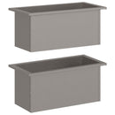 Plantekasse med LED 2 stk. Rusten 30 × 60 × 30 cm Cortenstål