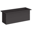 Plantekasse med LED Sort 30 x 80 x 30 cm Stål