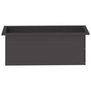 Plantekasse med LED Sort 30 x 80 x 30 cm Stål
