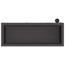 Plantekasse med LED Sort 30 x 80 x 30 cm Stål