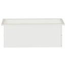 Plantekasse med LED Hvid 30 x 80 x 30 cm Stål