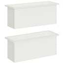 Plantekasse med LED 2 stk. Hvid 30 x 80 x 30 cm Stål