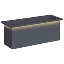 Plantekasse med LED Antracit 30 x 80 x 30 cm Stål