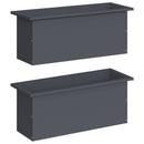 Plantekasse med LED 2 stk. Antracit 30 x 80 x 30 cm Stål