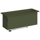 Plantekasse med LED Olivengrøn 30 x 80 x 30 cm Stål