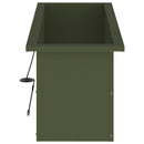 Plantekasse med LED Olivengrøn 30 x 80 x 30 cm Stål