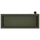 Plantekasse med LED Olivengrøn 30 x 80 x 30 cm Stål