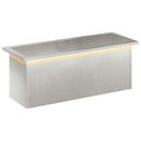 Plantekasse med LED Sølv 30 x 80 x 30 cm Rustfrit stål