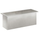 Plantekasse med LED Sølv 30 x 80 x 30 cm Rustfrit stål