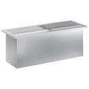 Plantekasse med LED Sølv 30 x 80 x 30 cm Galvaniseret stål