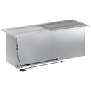 Plantekasse med LED Sølv 30 x 80 x 30 cm Galvaniseret stål