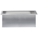 Plantekasse med LED Sølv 30 x 80 x 30 cm Galvaniseret stål