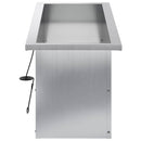 Plantekasse med LED Sølv 30 x 80 x 30 cm Galvaniseret stål