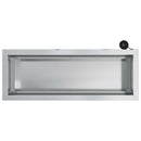 Plantekasse med LED Sølv 30 x 80 x 30 cm Galvaniseret stål