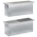 Plantekasse med LED 2 stk. Sølv 30 x 80 x 30 cm