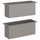 Plantekasse med LED 2 stk. Rusten 30 x 80 x 30 cm Cortenstål